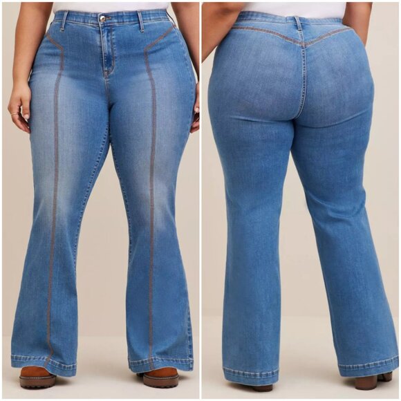 torrid Denim - Torrid 22T Sky High Flare Premium Stretch High-Rise Jean 22 Tall